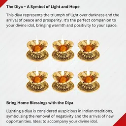 INTERNATIONAL GIFT Gold-Toned 9 Pcs Radha Krishna Showpiece With Diya Religious Gift Set image 5