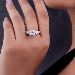 TKRB SALES 925 Silver Rhodium Plated American Diamond Studded Finger Ring-picture-13
