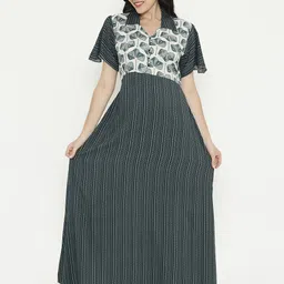 NIGHTSPREE Women Printed Maxi Nightdress-picture-22