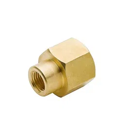 Merababa Brass Hex Reducer Coupling 1/2" x 3/8" Female (NPT Thread) for Pipe Fittings image 2