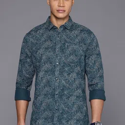 Allen Solly Pure Cotton Custom Fit Floral Printed Casual Shirt image 4