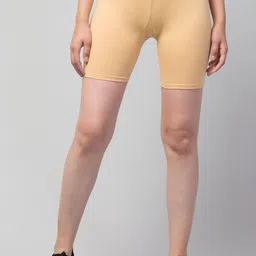 HIRRUX Women Pack Of 2 Skinny Fit Mid-Rise Cycling Sports Shorts image 4