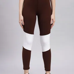 Label nyc apparel Women Color-Blocked Slim-Fit Knee Panel High Rise Rapid-Dry Tights-picture-40