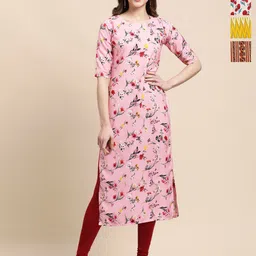 Ethnic basket Women Pack Of 5 Geometric Printed Crepe Kurta-picture-34