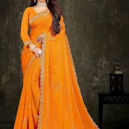 HANS ART AND CRAFT Art Silk Saree-image-34