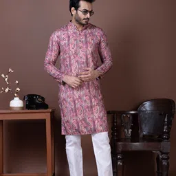 DEVOILER Men Paisley Printed Festive Straight Kurta image 4