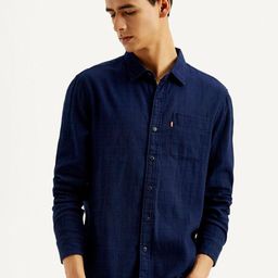 Levis Men Classic Slim Fit Solid Spread Collar Cotton Casual Shirt-picture-13