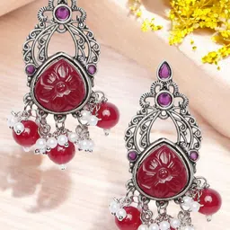 OOMPH Floral Drop Earrings-image-86