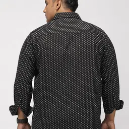 Big Hello - The Plus Life Classic Geometric Printed Spread Collar Cotton Shirt image 4