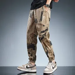 HERE&NOW Men Slim Fit Joggers Trousers-picture-10