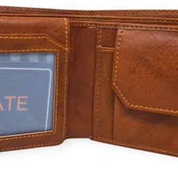 rotate Men Casual Tan Artificial Leather Wallet image 3