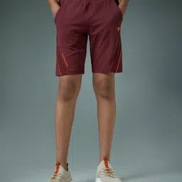 Technosport Knit Solid Quick Dry & Breathable Shorts - Brown-picture-15
