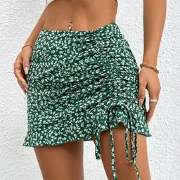 JINJIN FASHION Women Printed High-Rise Mini Skirt-image-30