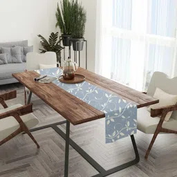 STITCHNEST Grey & Beige Floral Printed Table Runner image 3