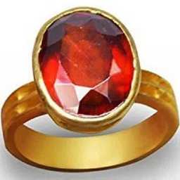 elitemart Men Gold-Plated Alloy Garnet Finger Ring image 1