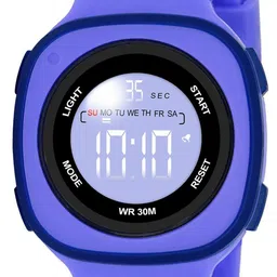 EWWE Unisex Kids Printed Dial & Straps Digital Multi Function Watch 2207 Square-Lavender image 2