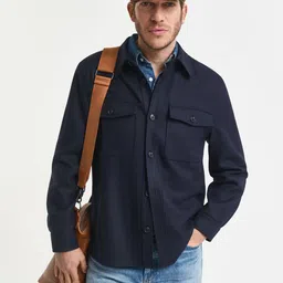 GANT Men Classic Solid Casual Overshirt-picture-33