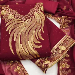 Maroosh Embroidered Silk Georgette Unstitched Dress Material-picture-49