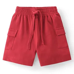 Babyhug Cotton Knit Half Sleeves Striped T-Shirt & Shorts Set With Text Print - Multicolor image 4