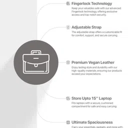 ARISTA VAULT Men PU Laptop Bag image 5