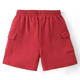 Babyhug Cotton Knit Half Sleeves Striped T-Shirt & Shorts Set With Text Print - Multicolor image 5