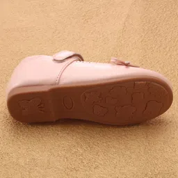 Babyoye Velcro Closure Ballerina With Floral Applique - Pink image 5