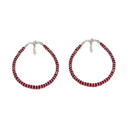 Sahiba Gems Silver-Plated Silver Artificial Stones Bracelet-picture-21
