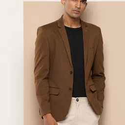 INVICTUS Solid Single-Breasted Slim Fit Smart Casual Blazer-picture-16