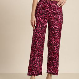 Qurvii Animal Printed Comfort High-Rise Easy Wash Trousers-picture-10