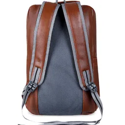 Leather World Unisex Tan Brown Solid Backpack image 3