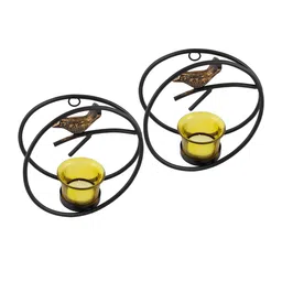 Homesake Set of 2 Black Tealight Candle Holders image 5