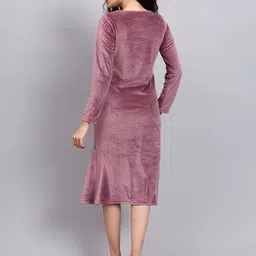 PowerSutra A-Line Round Neck Waisted Dress Midi Dress image 2