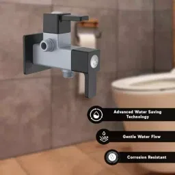 RN Superior PTMT Grey & Black 2 Way Angle Cock with Flange, RNVIR09B15 image 3