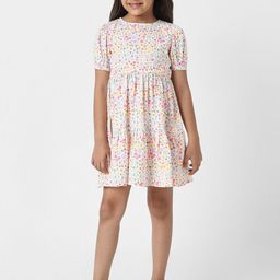 Nauti Nati Floral Print Puff Sleeve Fit & Flare Dress-picture-26