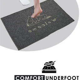 Kuber Industries Maroon & Grey 2 Pieces Embroidery Anti-Skid Doormats image 5