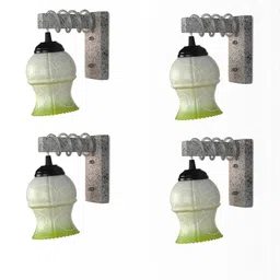 SOMIL Green Glass Cylinder Printed Wall Lamps-picture-19