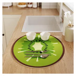 House of Quirk Dish Drying Mat for Kitchen Counter Cute Print Drainer Mats Rack Holder Countertop Absorbent Baby Bottles Coffee Pads 40x50cm- Kiwi-picture-32
