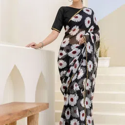 SANISA Floral Pure Chiffon Designer Saree-picture-39