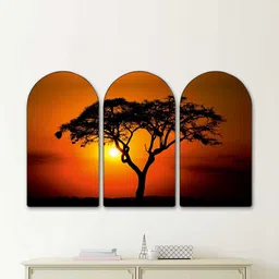 Myntra Elegant Homes Orange Set of 3 Piece MDF Other Wall Paintings-picture-24