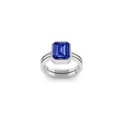 RRVGEM Blue Sapphire 10.00 KT Silver Plated Adjustable Finger Ring-picture-28