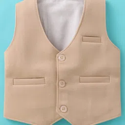 Robo Fry Cotton Lycra Full Sleeves Party Suit with Bow & Cap Heart Printed - Fawn image 4