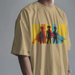 SENO TEX Graphic Printed Oversized Cotton T-shirt image 4