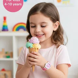 Time Up Unisex Kids Printed Dial & Textured Straps Analogue Watch BTR-CURV-333 image 3