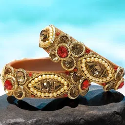 PRIYA KANGAN Women Zircon Pearl Decorated Bangle-picture-23