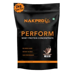 NAKPRO Perform Whey Protein Concentrate Supplement Powder - Cookies & Cream Flavour image 1