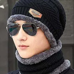 FLEXCYCAP Men Woollen Beanie & Neck Warmer-image-63