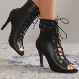 MONRSH Women High-Top Lace-Up Stiletto Heels-picture-31