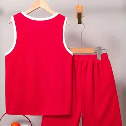 INCLUD Boys Printed Sleeveless T-shirt With Shorts image 5