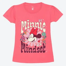 YK Disney Girls Graphic Printed Round Neck Pure Cotton T-shirt-picture-14
