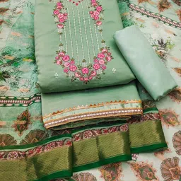 Rangtulika Ethnics Embroidered Unstitched Dress Material-picture-25